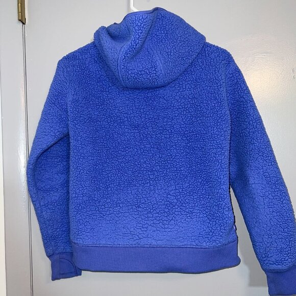 Athleta Girl's So Snug Sherpa Hoodie Periewinkle Size L (12) - Picture 4 of 5